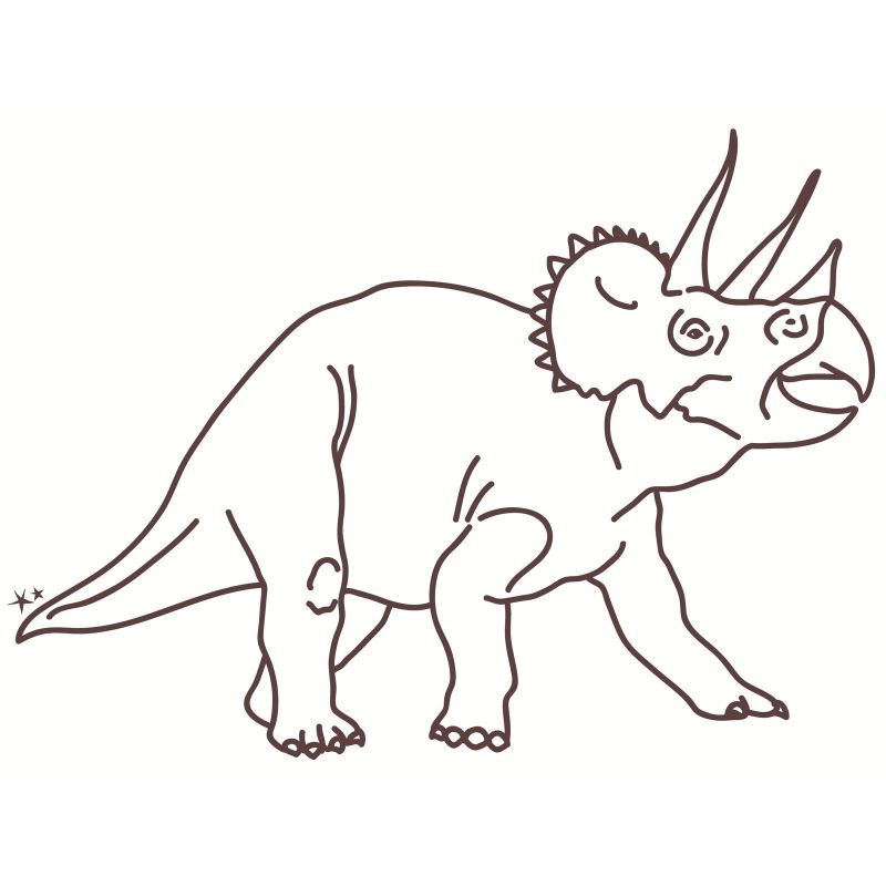 Sticker mural Dino choco (35 x 45 cm) Mimi'lou