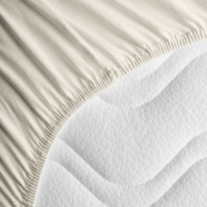 Drap housse en coton bio Ecru (45 x 90 cm) Kadolis Produit 3