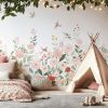 Papier peint panoramique Decor Alysse fleurs et oiseaux blanc (2m x 3m)  Lilipinso Ambiance 2