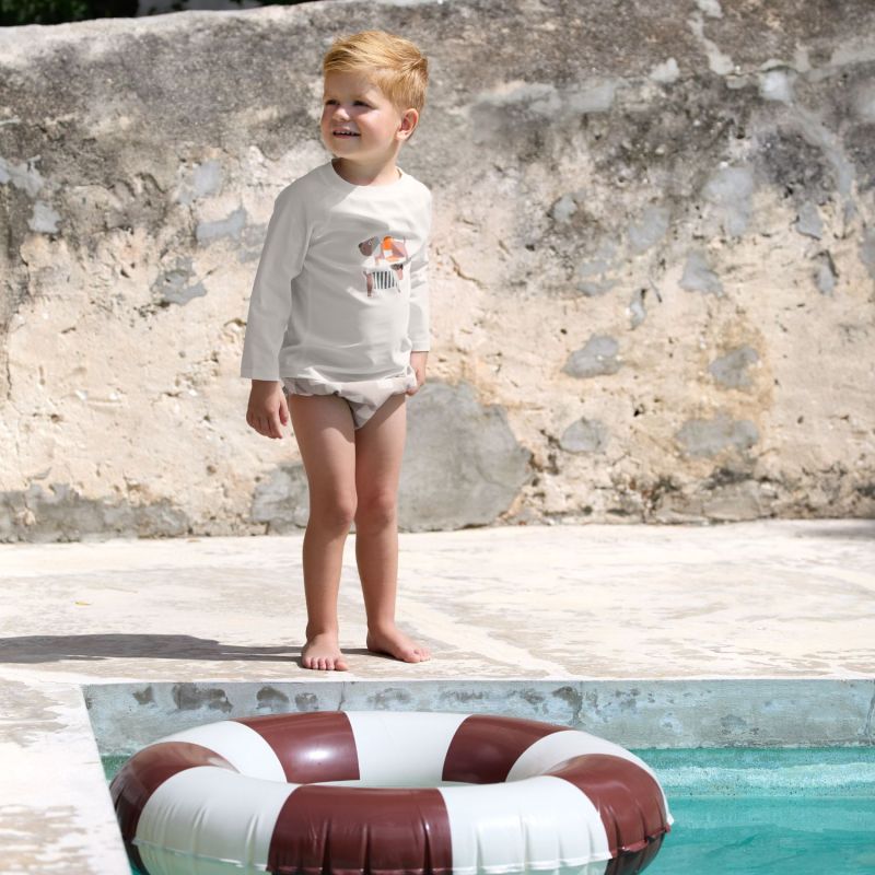 Maillot de bain couche Motif damier stone et sel (13-18 mois) Lässig Ambiance 5