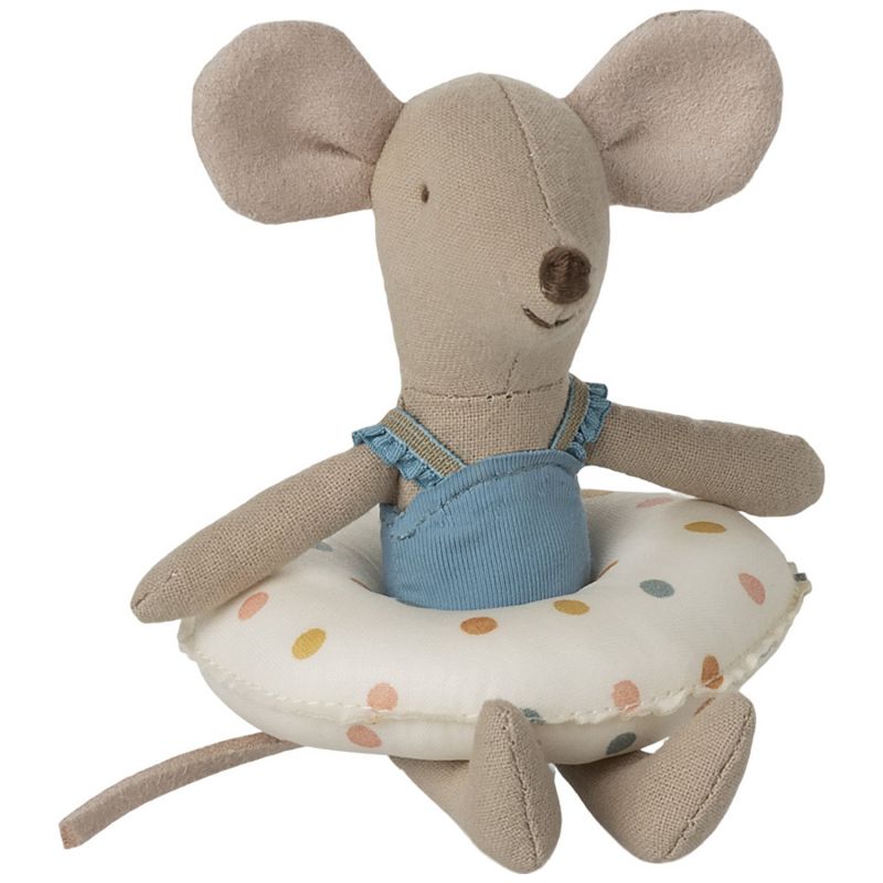 Souris de plage avec bouée petite sœur à pois multicolores Maileg Produit 2