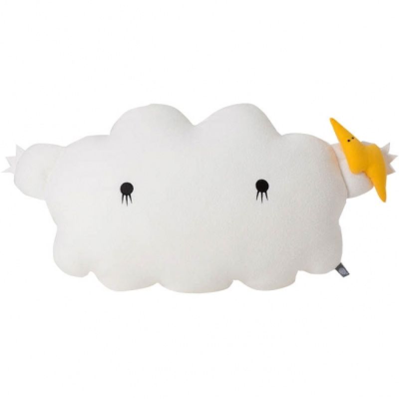 Coussin nuage Ricestorm blanc (45 cm) Noodoll