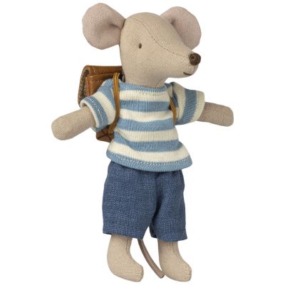 Souris Tricycle Grand frère Brun Maileg