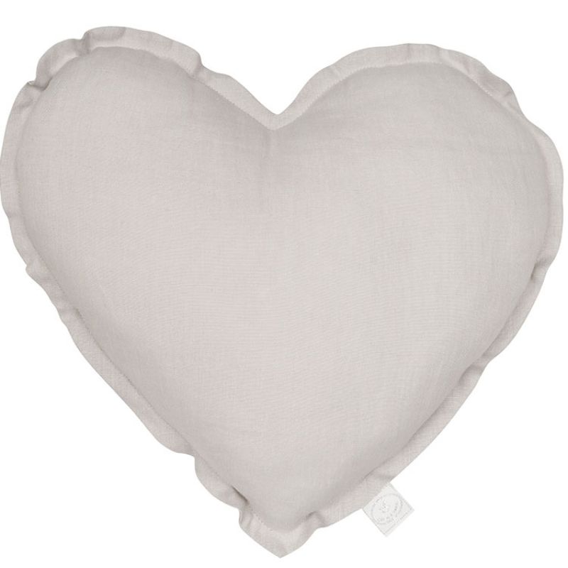 Coussin coeur gris (40 cm) Cotton&Sweets