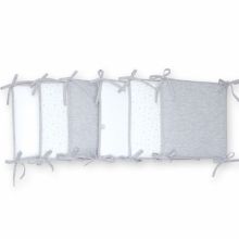 Lot de 6 coussins multi-usage Stary gris et blanc (30 x 180 cm)  par Bemini