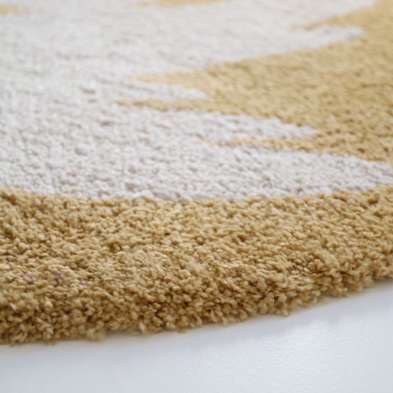 Tapis rond Bohemian Bird Miel (120 cm) Nattiot Ambiance 4