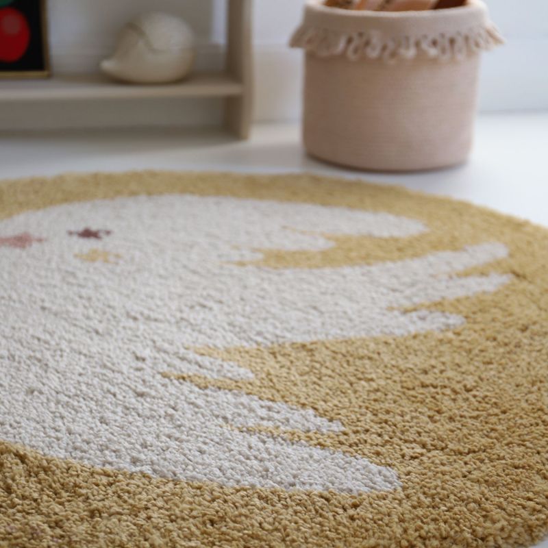 Tapis rond Bohemian Bird Miel (120 cm) Nattiot Ambiance 5