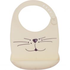 Bavoir en silicone Chat Sable - Trois Kilos Sept