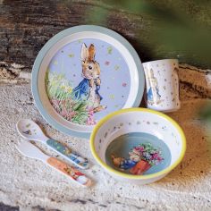 Coffret repas Pierre Lapin vert (5 pièces)