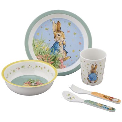 Coffret repas Pierre Lapin vert (5 pièces)