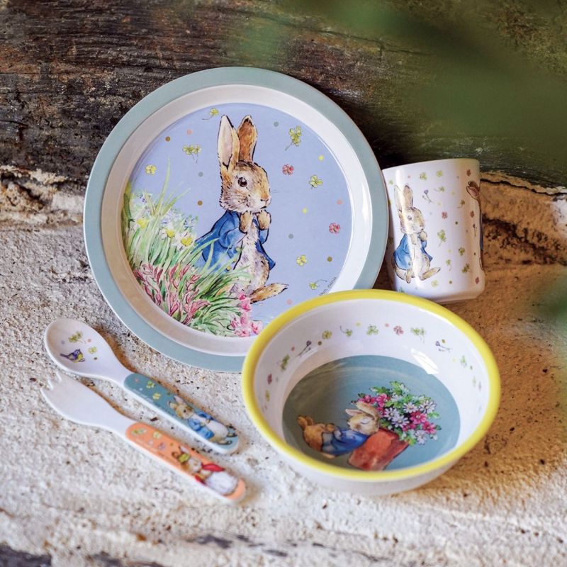 coffret repas Pierre Lapin vert (5 pièces) Petit Jour Paris Ambiance 2