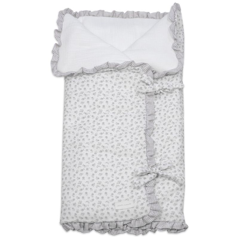 Nid d'ange et couverture Little Bloom Fleurs Gris (TOG 2,5) Pasito a pasito Produit 1