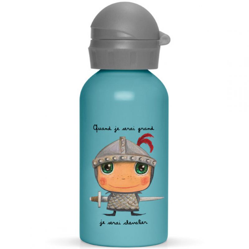 Gourde embout sport Quand je serai grand je serai chevalier (400 ml) Isabelle Kessedjian