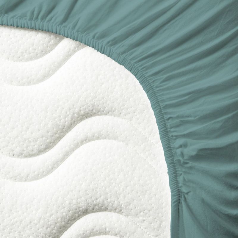 Drap housse pur coton bio Azur (70 x 140 cm) Kadolis Produit 3