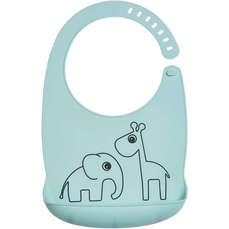 Bavoir silicone avec poche Deer friends bleu Done by Deer