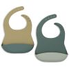 Lot de 2 bavoirs en silicone Jade Shades Jollein Produit 1