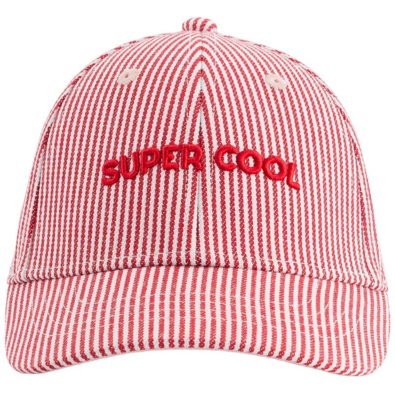 Casquette enfant Marinière Super Cool rouge (3-6 ans) Chamaye Produit 3
