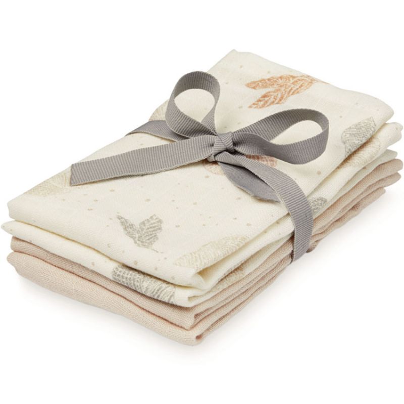 Lot de 4 mini langes coquillage Seabed (30 x 30 cm) Cam Cam Copenhagen