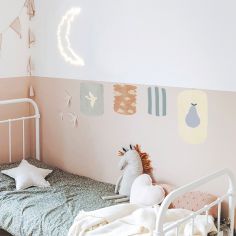 Planche sticker Lampions Bleus (35 x 45 cm) - Mimi'lou