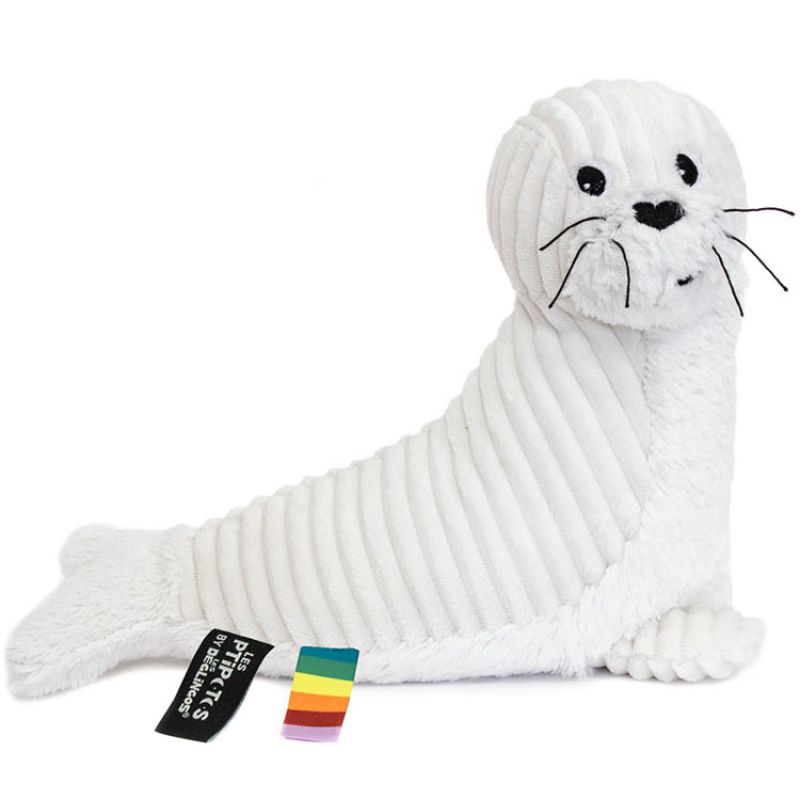 Peluche Les Ptipotos Phoque blanc (30 cm) Les Déglingos
