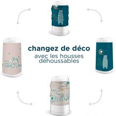 Housse décorative poubelle Dress Up Eléphants gris
