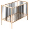 Lit à barreaux en bois Rémi hybride anthracite (70 x 140 cm)  par Combelle