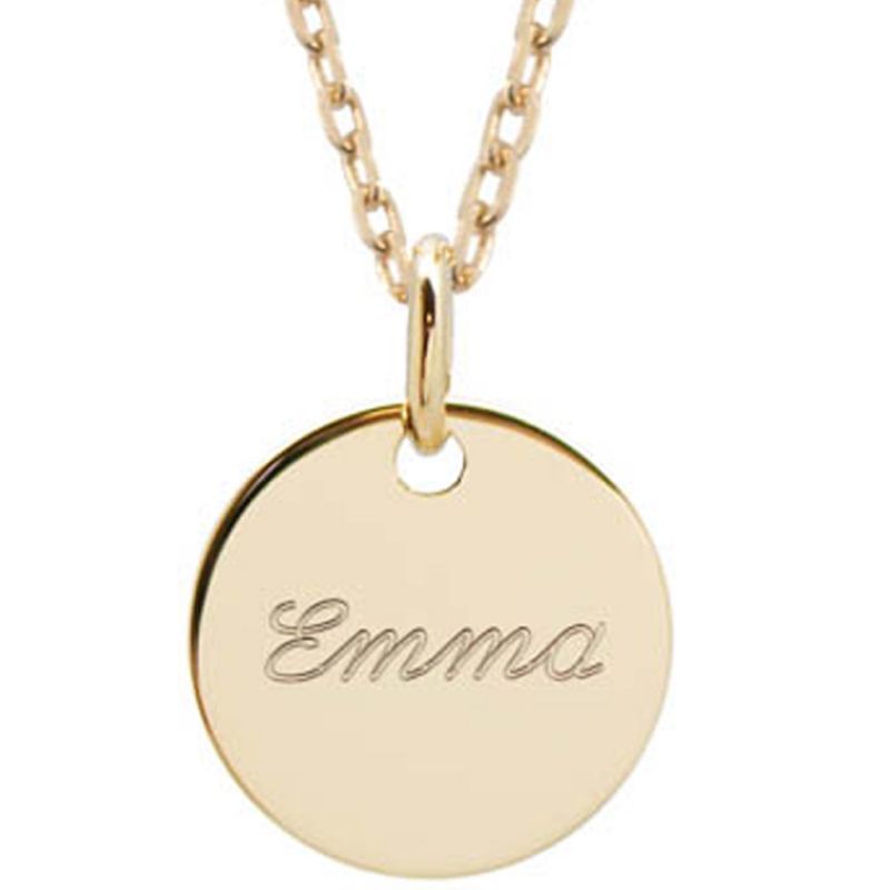 Collier maman Petite médaille personnalisable (plaqué or) Petits trésors