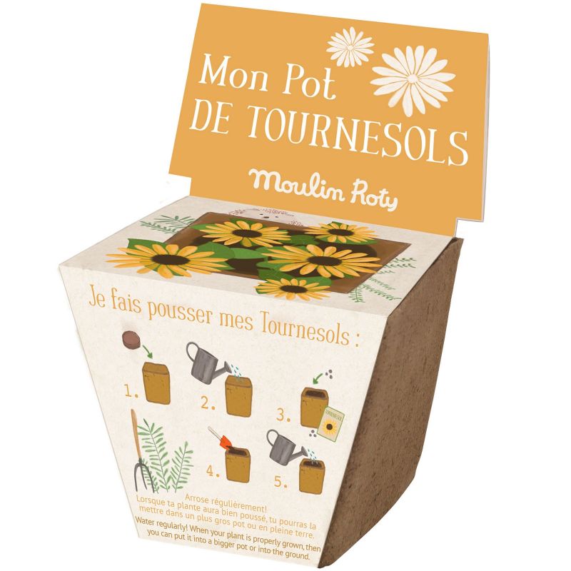 Pot de graines tournesol Le Jardin du Moulin Moulin Roty
