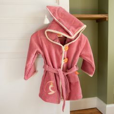 Peignoir cygne vieux rose personnalisable (2-4 ans)