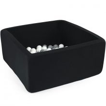 Piscine à balles carrée noire personnalisable (90 x 90 x 40 cm)  par Misioo