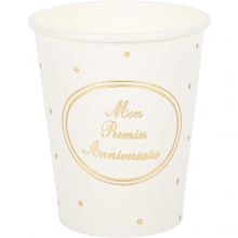 Lot de 8 gobelets Mon Premier Anniversaire (255 ml)  par Arty Fêtes Factory