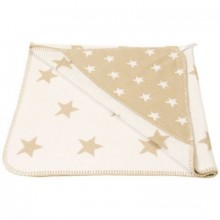 Cape de bain Star beige et blanc (80 x 80 cm)  par Baby's Only