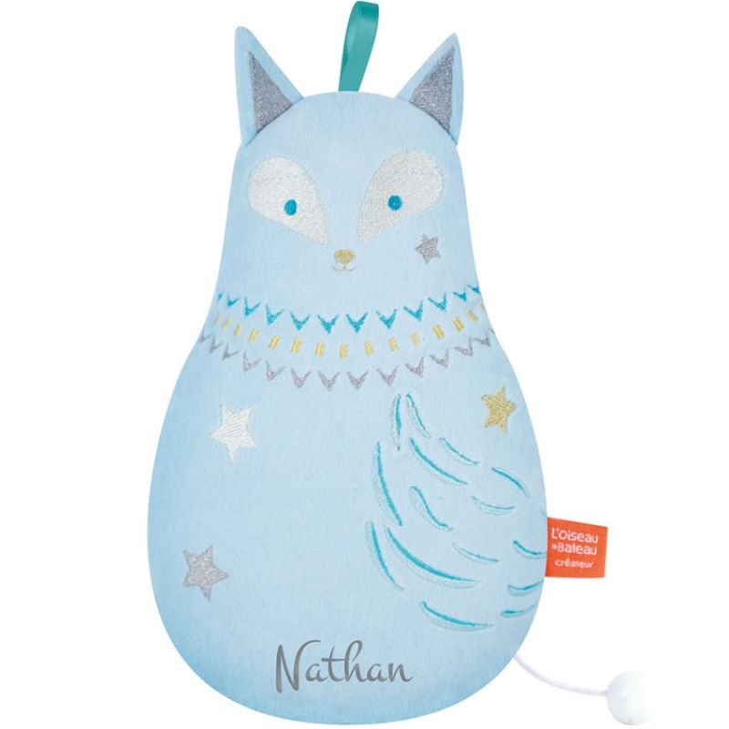 Peluche musicale Dounimaux Renard (personnalisable) L'oiseau bateau