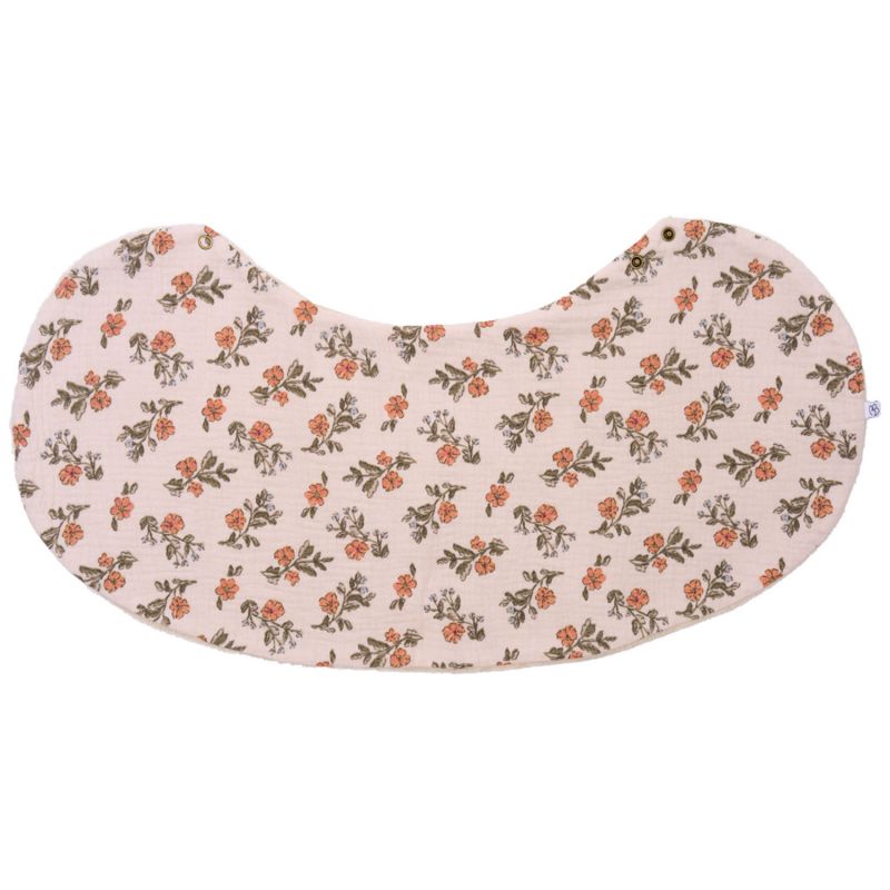 Bavoir 2 en 1 (poncho et épaule) gaze de coton et bambou fleursetbiscuit BB & Co Produit 1