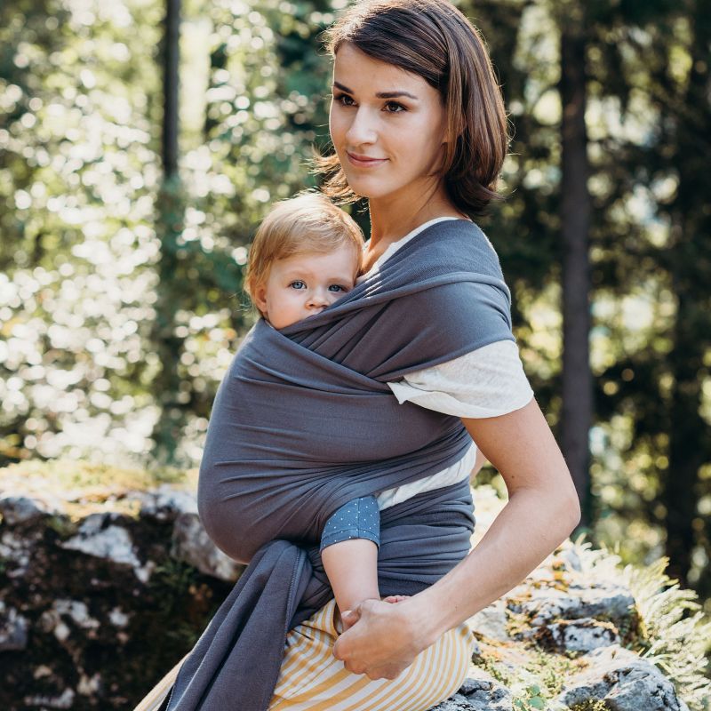 Echarpe de portage Boba Wrap Coton Bio Gris foncé Boba