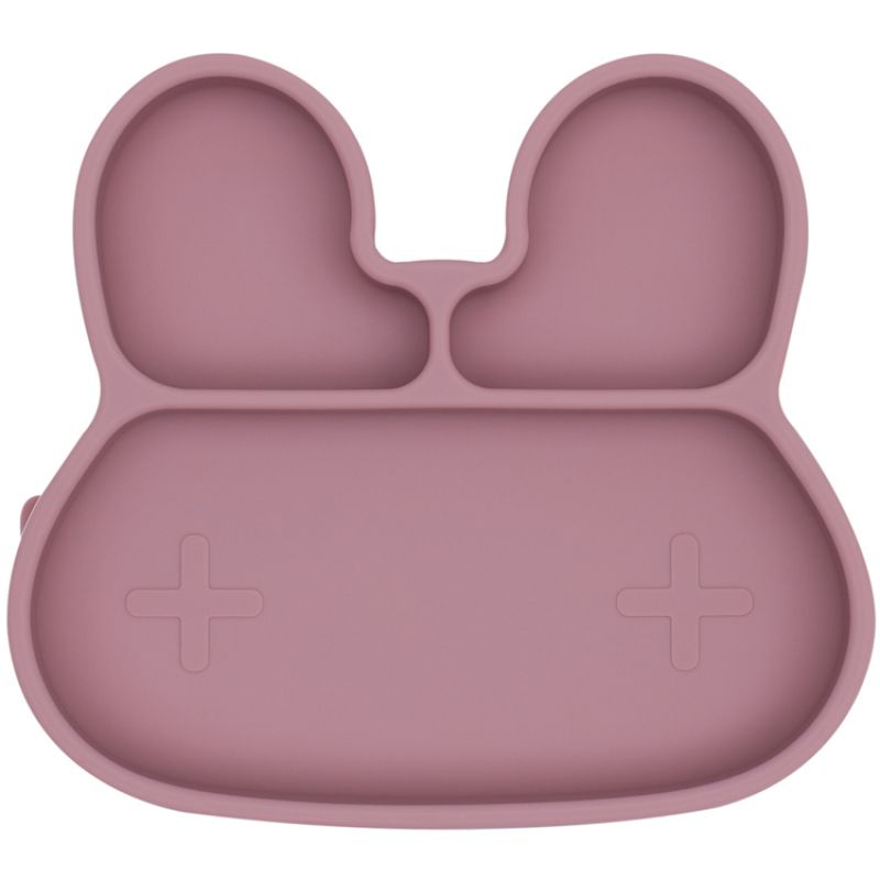 Assiette à compartiments lapin dusty rose We Might Be Tiny