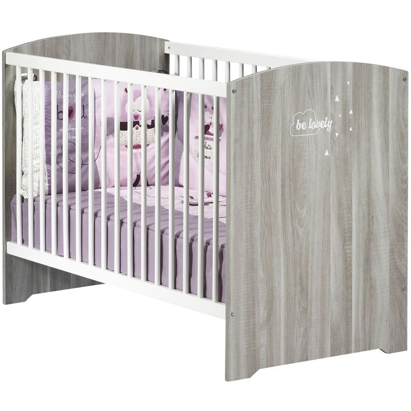 Lit bébé Smile chêne silex (60 x 120 cm) Baby Price Produit 1 grande taille