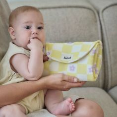 Tapis à langer Comme un bonbon Romy damier jaune - BEBEL