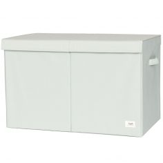 Coffre à jouets en tissu recyclé Uni vert - 3 sprouts