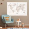 Affiche Carte du monde (61 x 91 cm)  par Les Petites Dates