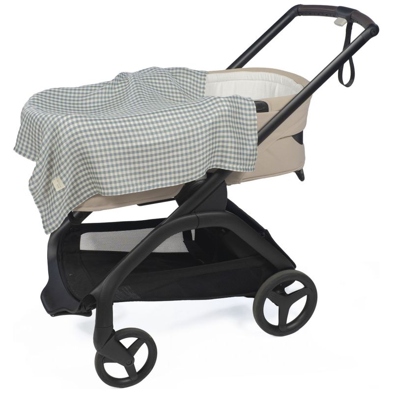 Set 2 langes Praliné Vichy Rayures Matcha (70x70 cm) Walking Mum Produit 3