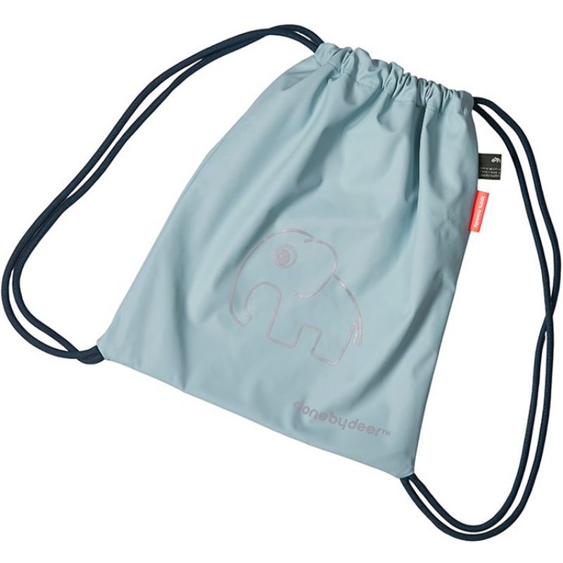 Sac à ficelles imperméable Elphee éléphant bleu Done by Deer