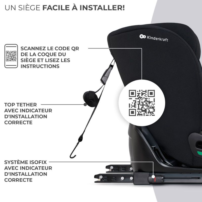 Siège auto Oneto 3 i-Size Graphite Black (groupe 1-2-3) Kinderkraft Produit 6