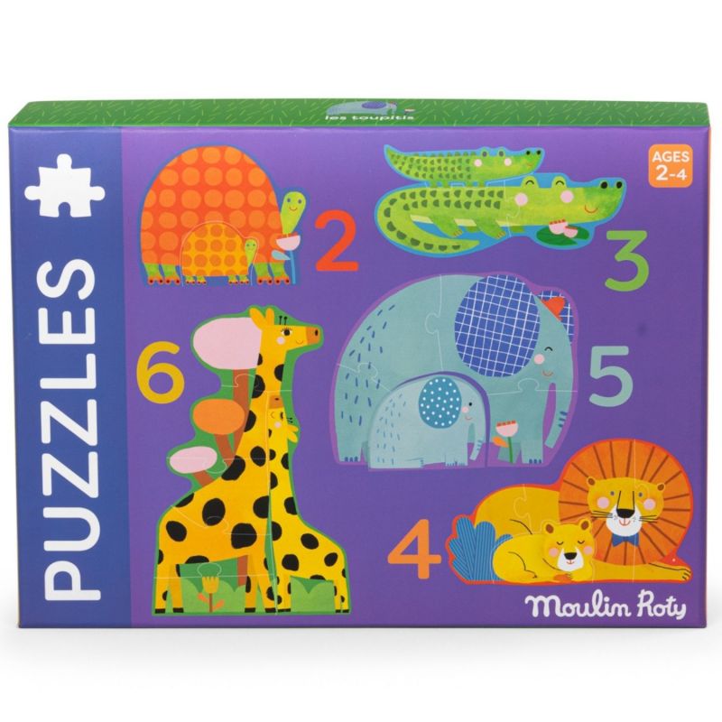 Puzzles évolutifs animaux Les Toupitis (20 pièces) Moulin Roty Packaging 1