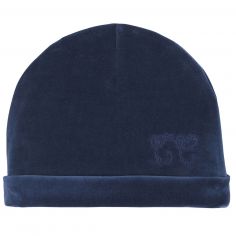 Bonnet de naissance Toile de Jouy bleu - Tartine et Chocolat