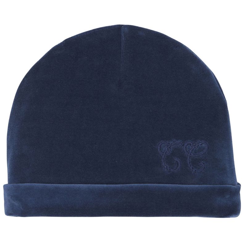 Bonnet de naissance Toile de Jouy bleu Tartine et Chocolat Produit 1