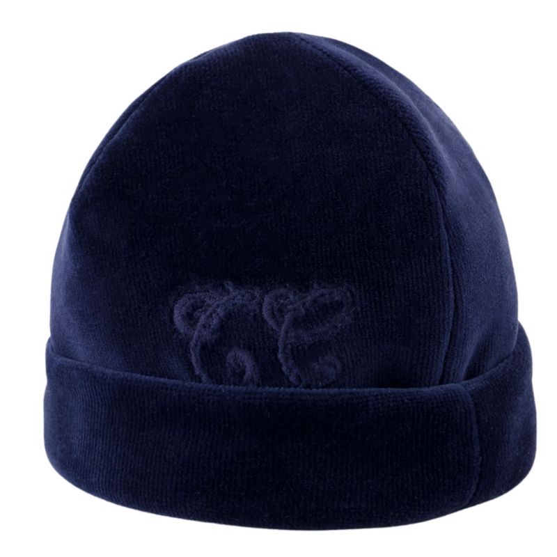 Bonnet de naissance Toile de Jouy bleu Tartine et Chocolat Produit 3
