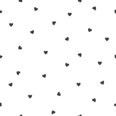 Papier peint intissé Minima black hearts (10 m) Lilipinso