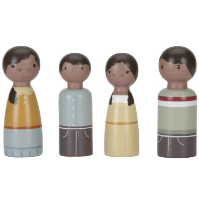 Set 4 poupées en bois Famille Evi pour maison de poupée  par Little Dutch
