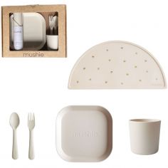 Coffret repas en silicone Ivory (5 pièces) - Mushie